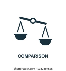 Comparison icon. Monochrome simple element from digital service collection. Creative Comparison icon for web design, templates, infographics and more