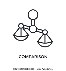 Comparison Icon Outline Style. Vector Illustration For Graphic Design