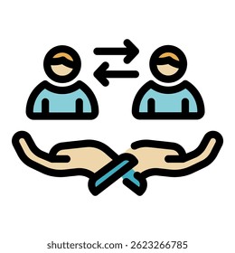 Comparison icon. Outline comparison vector icon color flat isolated