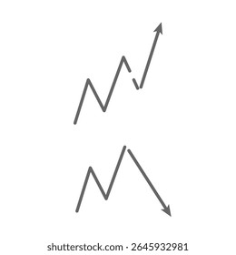 Ícone de Comparação com Setas para Cima e para Baixo do Gráfico
