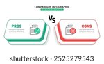 Comparison Infographic Design Template, Comparison between companies and products and services, Business presentation concept with 2 options, To do list or planning icon, vector illustration.