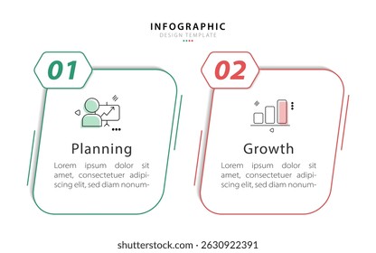 Comparison Infographic Design Template, Comparison between companies and products and services, Business presentation concept with 2 options, To do list or planning icon, vector illustration.
