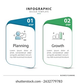 Comparison Infographic Design Template, Comparison between companies and products and services, Business presentation concept with 2 options, To do list or planning icon, vector illustration.