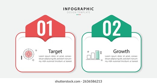 Comparison Infographic Design Template, Comparison between companies and products and services, Business presentation concept with 2 options, To do list or planning icon, vector illustration.
