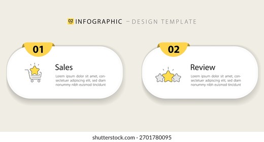 Vergleich Infografik Design Template, Vergleich zwischen Unternehmen und Produkten und Dienstleistungen, Business-Präsentationskonzept mit 2 Optionen, To do list or planning icon, Vektorgrafik.