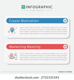 Modelo de Design Infográfico de Comparação, Comparação entre empresas e produtos e serviços, Conceito de apresentação de negócios com 2 opções, Lista de tarefas ou ícone de planejamento, ilustração vetorial.
