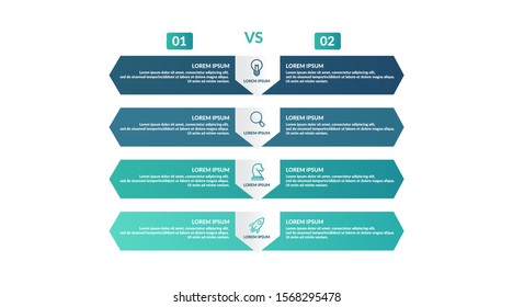 Comparison Infographic Template Design For Business Presentation 