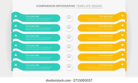Comparación Plantilla de infografía: Qué hacer y qué no hacer