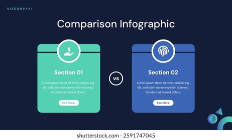 Comparison Infographic Template for Product, Business, and Data Analysis Presentations