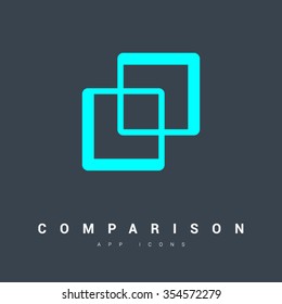 Comparison isolated minimal single flat icon. Line vector icon for websites and mobile minimalistic flat design.