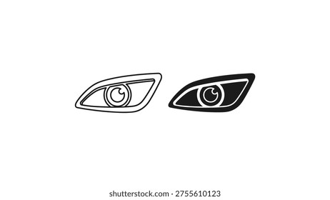 Comparison of a light and dark headlight design for vehicle front ends