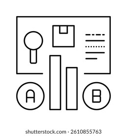 comparison market line icon vector. comparison market sign. isolated contour symbol black illustration