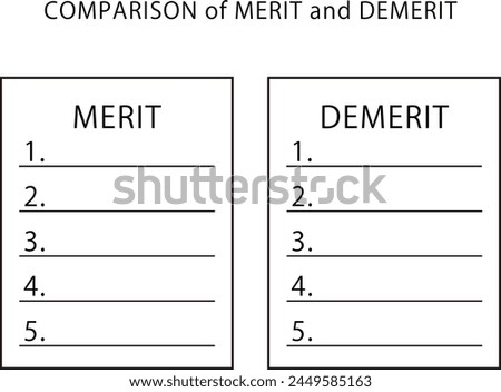 Comparison of merit and demerit