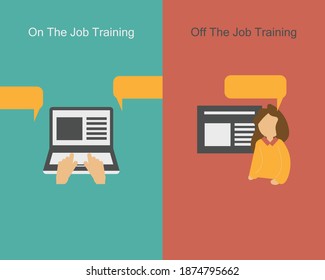 comparación de la formación en el empleo (OJT) y del vector de formación en el empleo