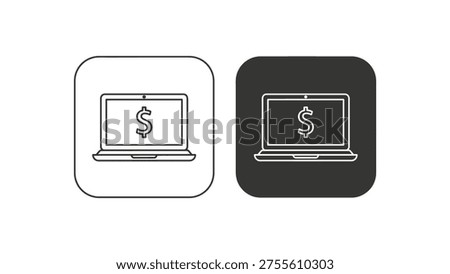 Comparison of online shopping and secure financial transactions on laptops