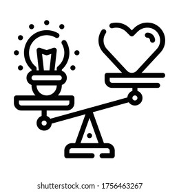 Comparison Outline icon. Design Thinking Concept.