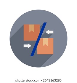 Comparação de cor arredondada, mini ícone de ilustração. use para conceito moderno, impressão, UI, kit UX, web e desenvolvimento de aplicativos. Vetor relacionado à oferta de produtos, marketing, negócios.