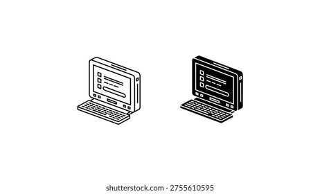 Comparison of a standard and a modernized laptop screen interface design