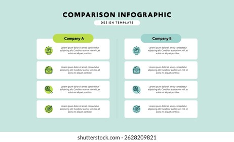  Modelo de Infográfico Comercial da Tabela de Comparação