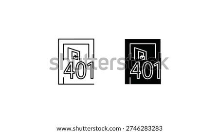 Comparison of two different 401 icons with distinct design styles and backgrounds