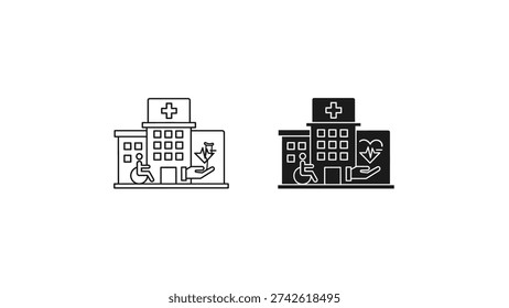 Comparison of two different medical facility buildings with distinct security features