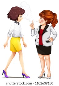 A Comparison of Two Female illustration