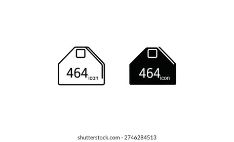 Comparison of two house icons with different price tags displayed in black and white