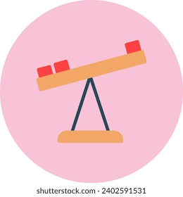 Comparison Vector Icon Flat Circle Style
