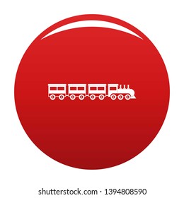 compartment train icon. Simple illustration of compartment train vector icon for any design red