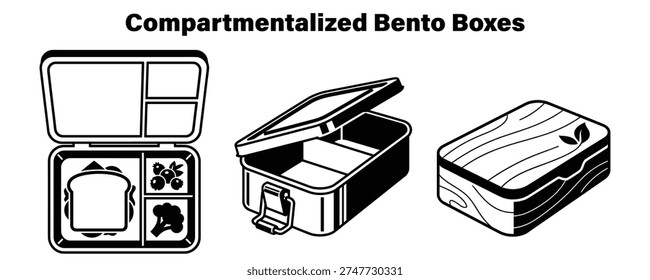 Compartmentalized bento boxes for healthy eating on the go