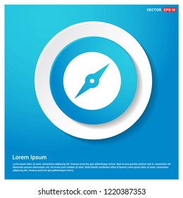 Compas Icon Abstract Blue Web Sticker Button - Free vector icon