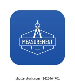 Compas icon blue vector isolated on white background