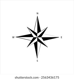 Compas icon. Modern flat compass pictogram, business, marketing, internet concept. Logo illustration. Simple vector symbol for web site design or button to mobile app.