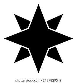 Compas icon silhouette. Vector image