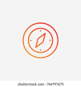 Compas icon.gradient illustration isolated vector sign symbol
