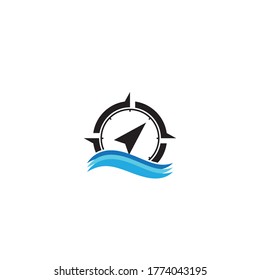 Compas logo vector illustration design and background