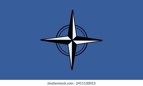 Compas Nautical Vector illustrations in Dark Blue Background