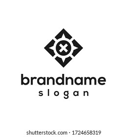compas navigation logo design vector