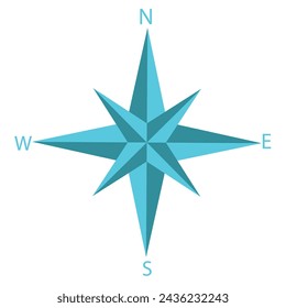 Kompass auf dem weißen Hintergrund. EPS 10-Vektordatei. Vintage nautische Rose der Winde mit benannter Richtung . Rasterdarstellung Schwarze Windrose isoliert auf Weiß. Kompass-Rose-Symbol. GPS.