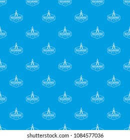 Compas pattern vector seamless blue repeat for any use