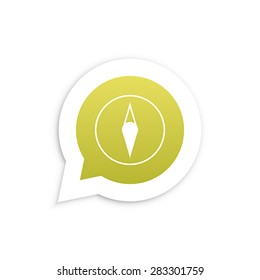 Compas in speech bubble icon Vector illustration