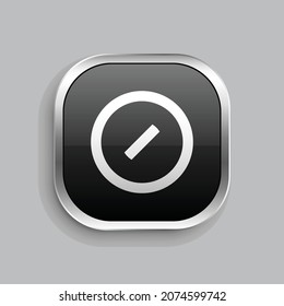 compass 4 line icon design. Glossy Button style rounded rectangle isolated on gray background. Vector illustration
