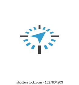 Compass Abstract Icon Graphic Design Template Isolated