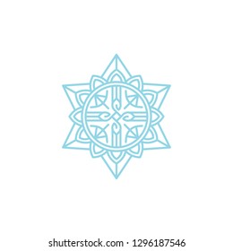 compass abstract line logo design