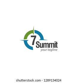 Compass advanture logo design vector template