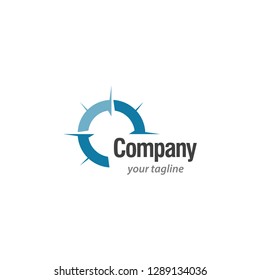 Compass advanture logo design vector template