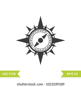 compass adventure icon flat design template on white background