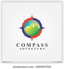 compass adventure logo premium elegant template vector eps 10