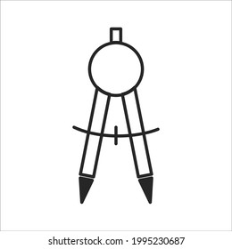compass architect icons symbol vector elements for infographic web