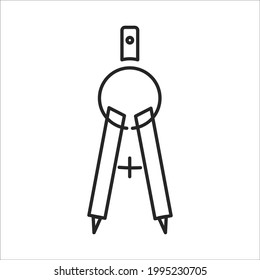 compass architect icons symbol vector elements for infographic web